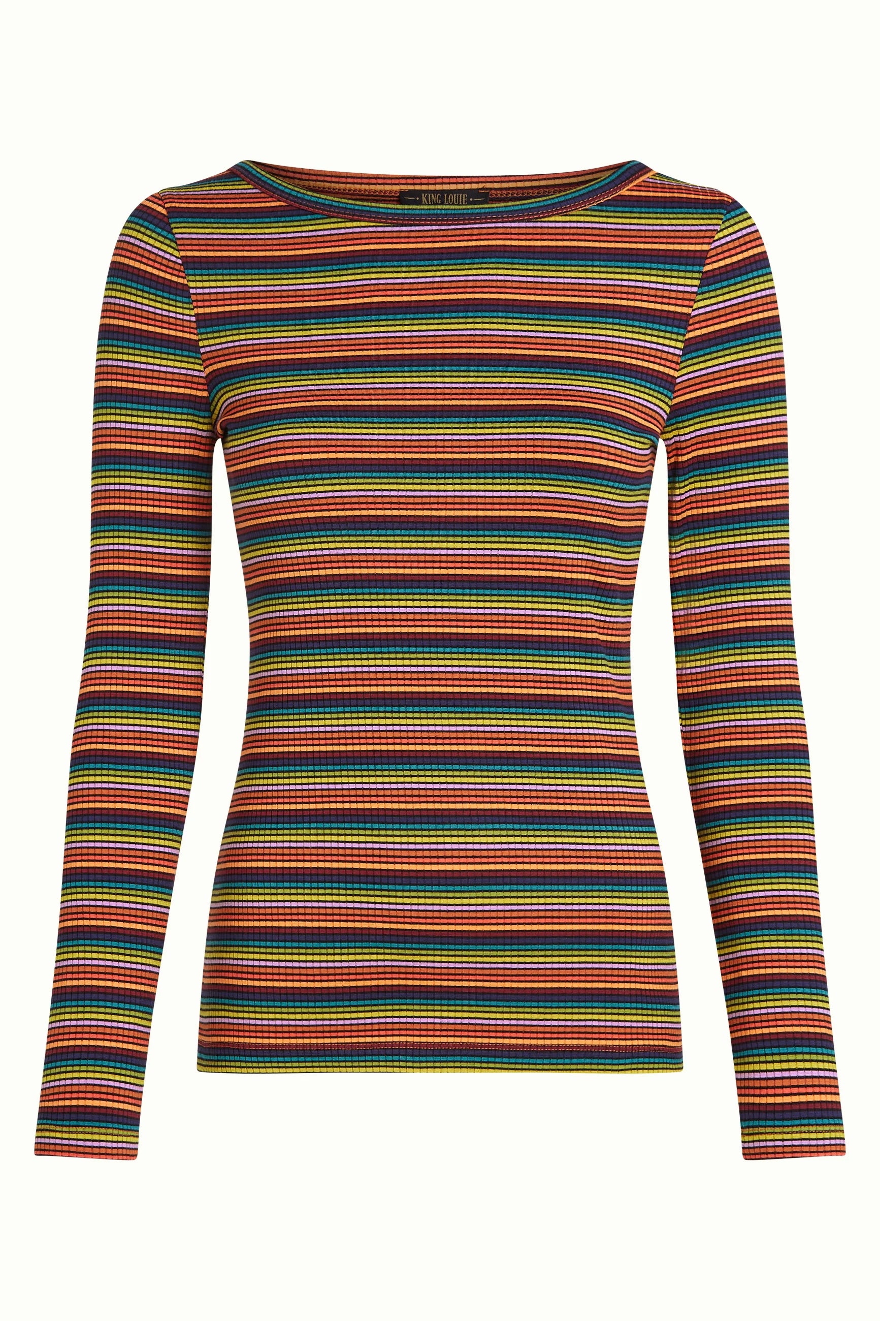 King Louie – Maglia Lumi a righe in viscosa naturale