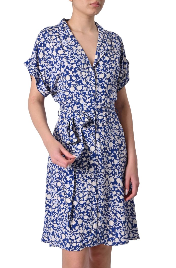 Abito corto Kea in rayon stampato di Sheare