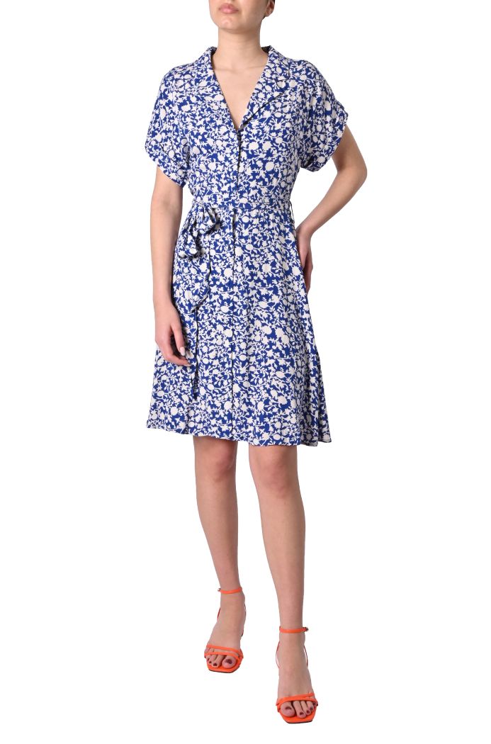 Abito corto Kea in rayon stampato di Sheare