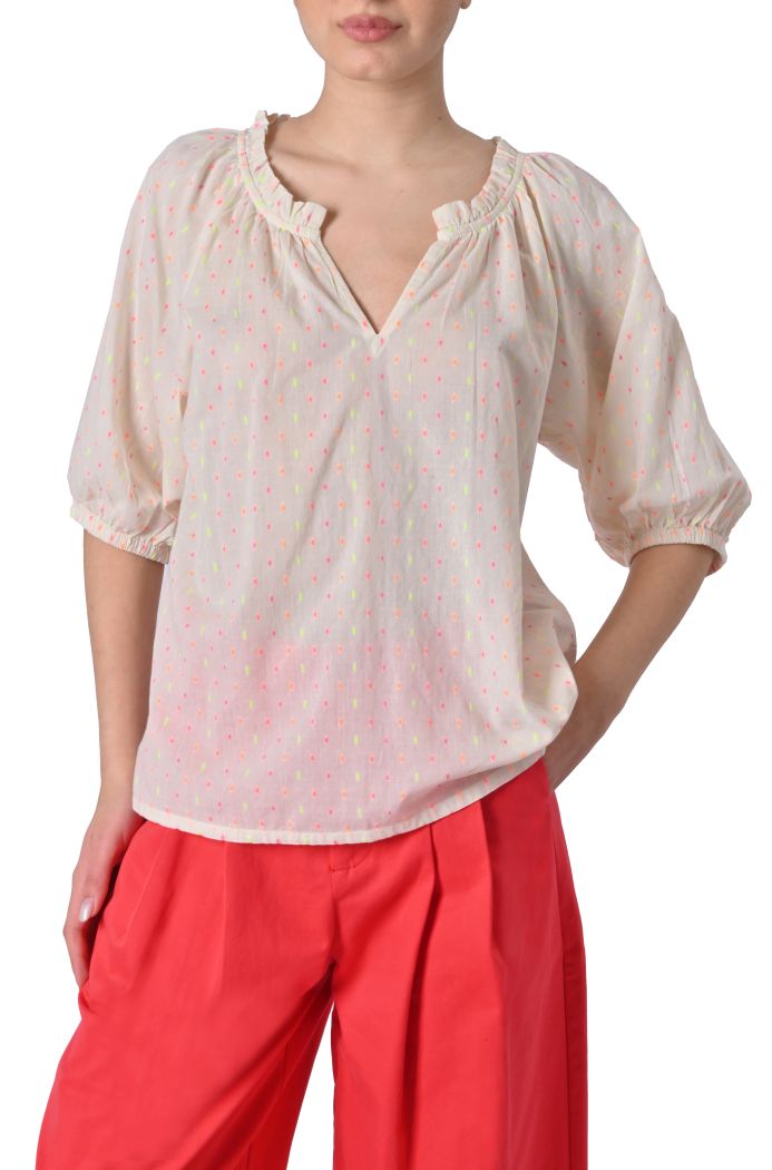 Blusa over Fivola in jacquard di Ichi