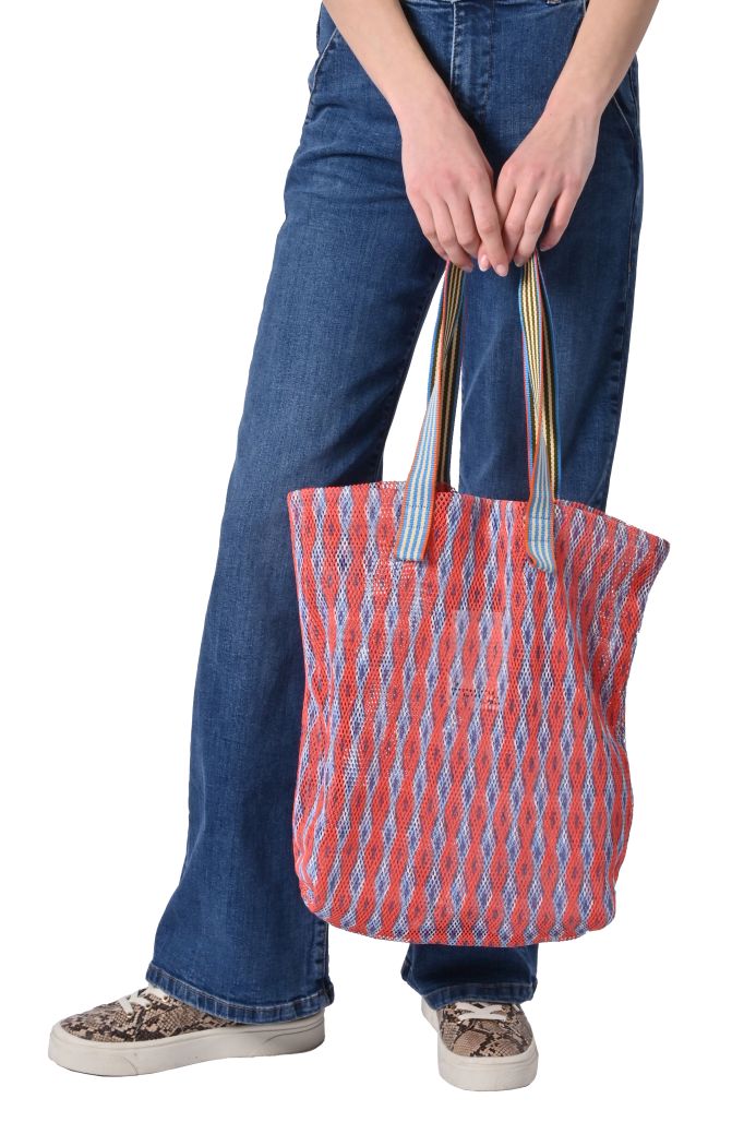 Borsa Kampur big rete multicolore di Épice