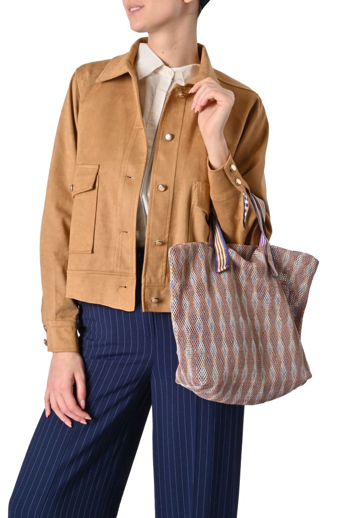 Borsa Kampur small rete multicolore di Épice