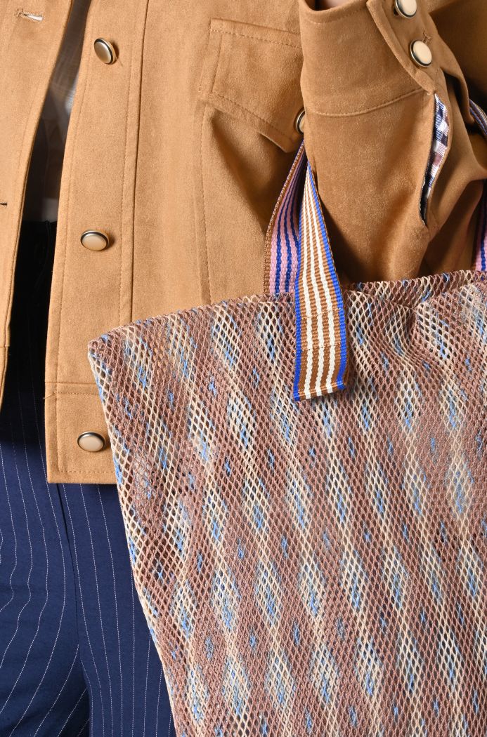Borsa Kampur small rete multicolore di Épice