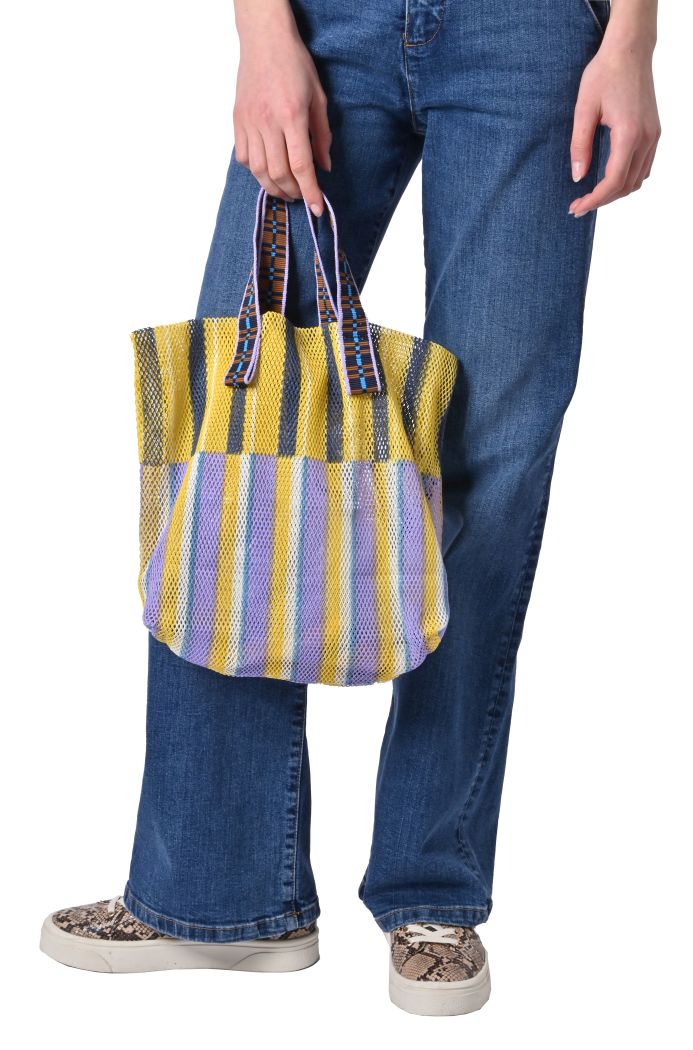 Borsa Kampur small rete multicolore di Épice