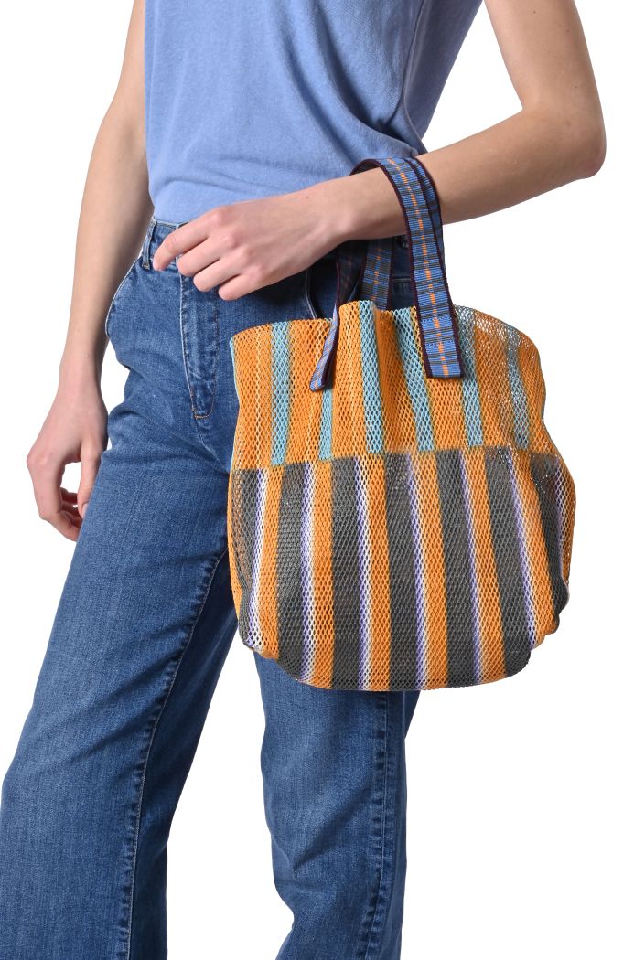 Borsa Kampur small rete multicolore di Épice