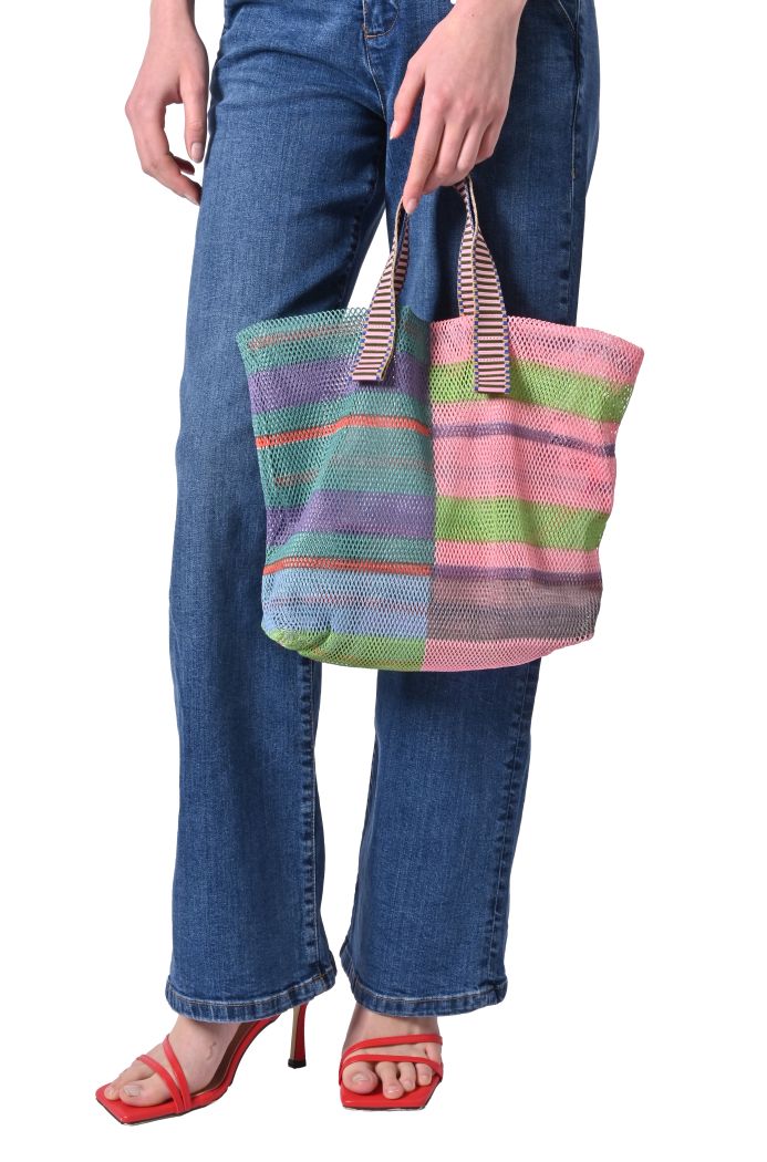 Borsa Kampur small rete multicolore di Épice