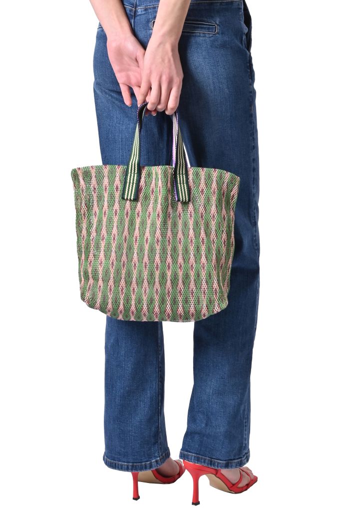 Borsa Kampur small rete multicolore di Épice