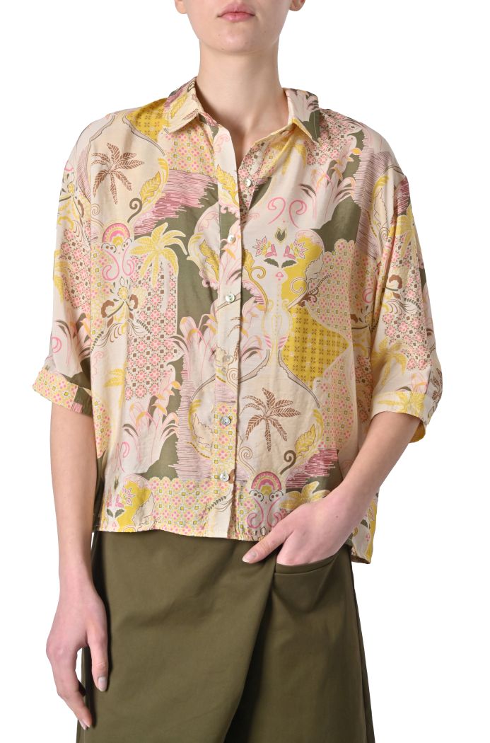 Camicia Ezekiel in rayon stampato di Adorè