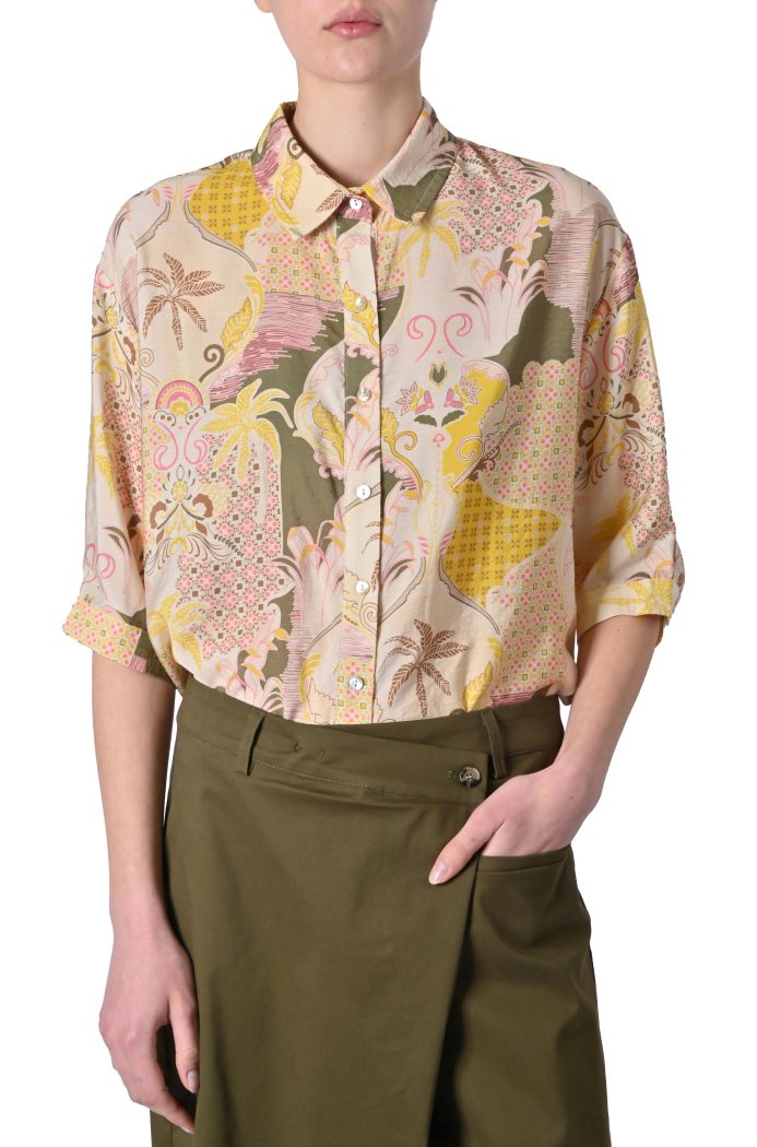 Camicia Ezekiel in rayon stampato di Adorè