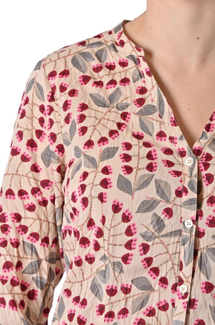 Camicia Flowers stropicciata fantasia di Nice Things