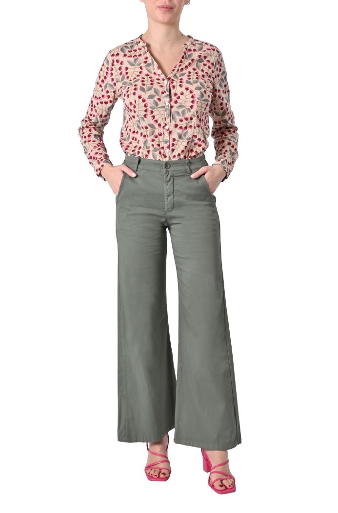 Camicia Flowers stropicciata fantasia di Nice Things