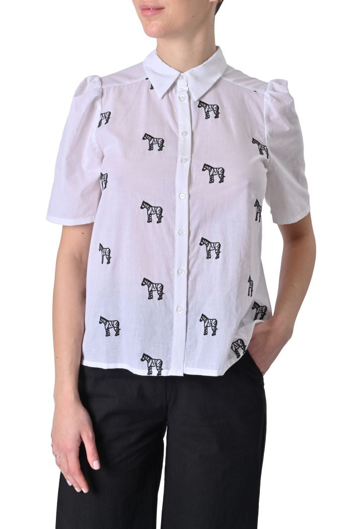 Camicia Horse ricamo zebre di Compañia Fantástica