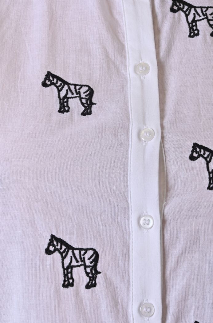 Camicia Horse ricamo zebre di Compañia Fantástica