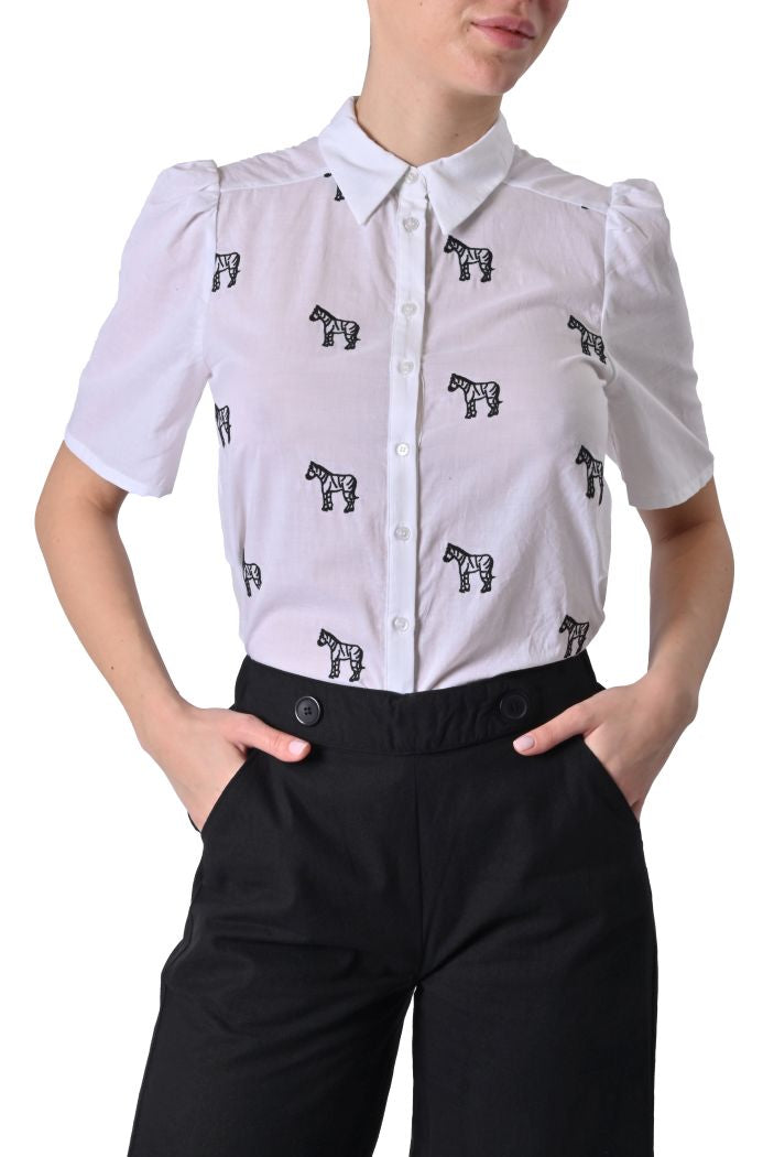 Camicia Horse ricamo zebre di Compañia Fantástica