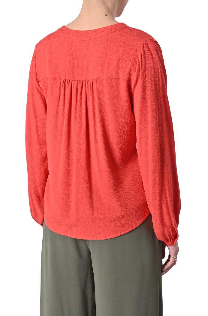 Camicia Perrone jacquard maniche a sbuffo di Grace & Mila
