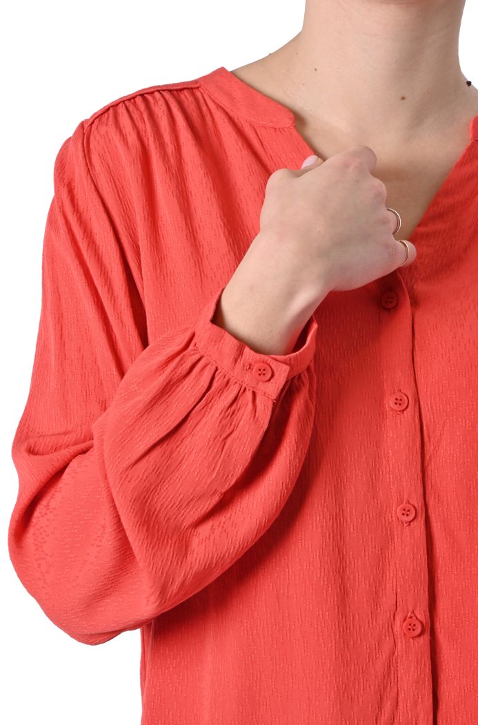 Camicia Perrone jacquard maniche a sbuffo di Grace & Mila