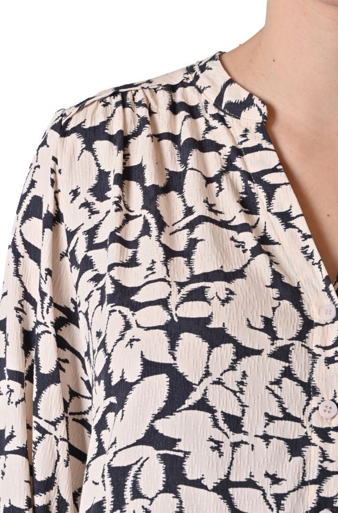 Camicia Perrone jacquard maniche a sbuffo di Grace & Mila