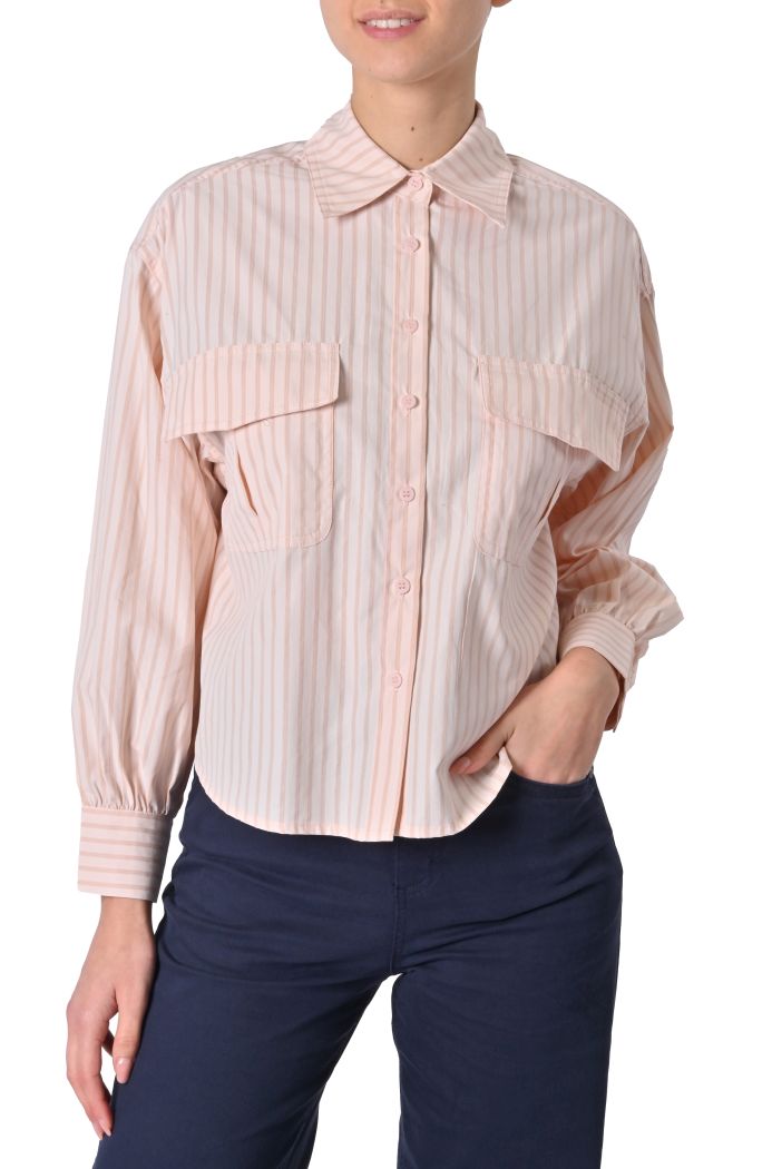 Camicia Phobe a righe oversize di Grace & Mila