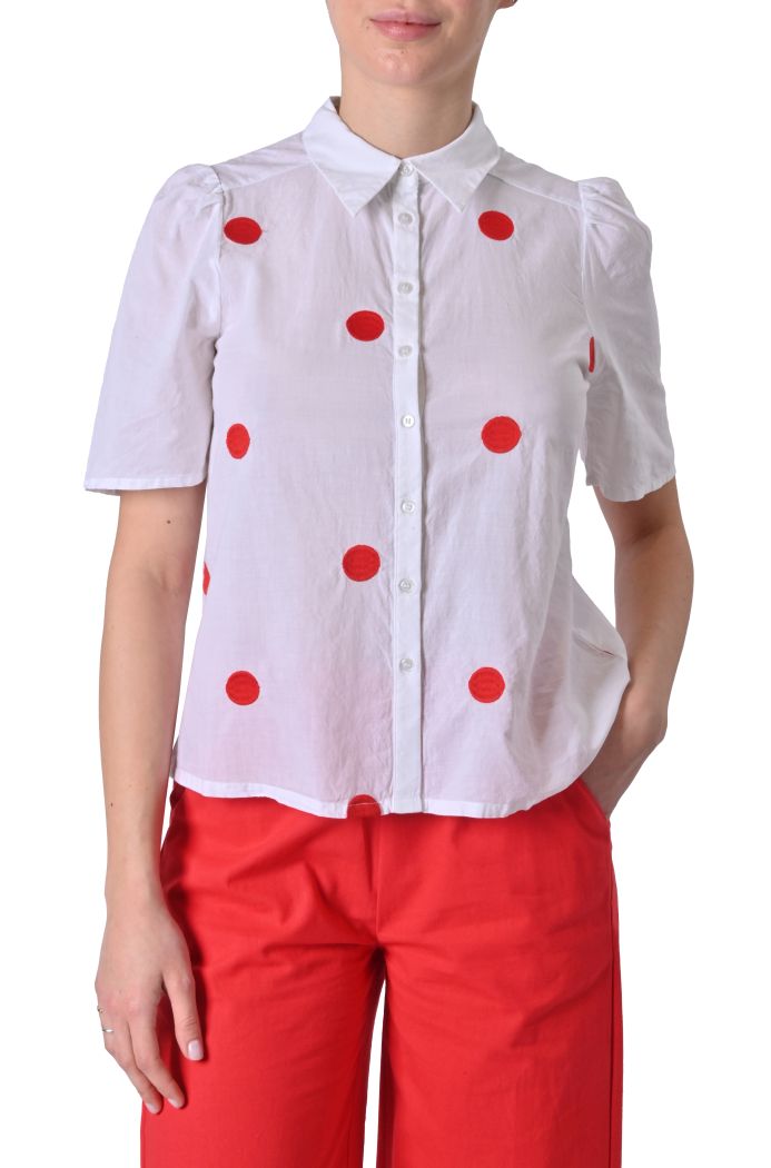 Camicia Pois ricamata di Compañia Fantástica