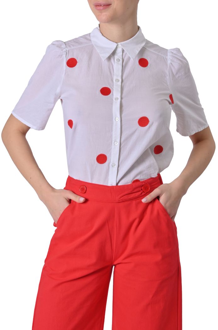 Camicia Pois ricamata di Compañia Fantástica