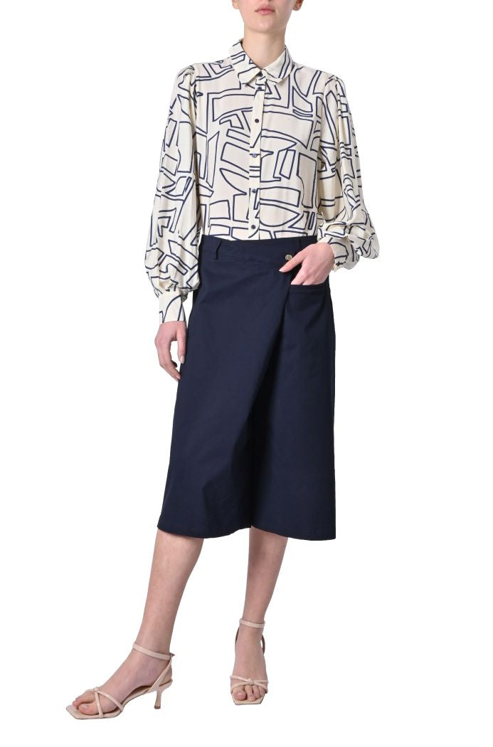 Camicia Yilia in viscosa stampata di B•young