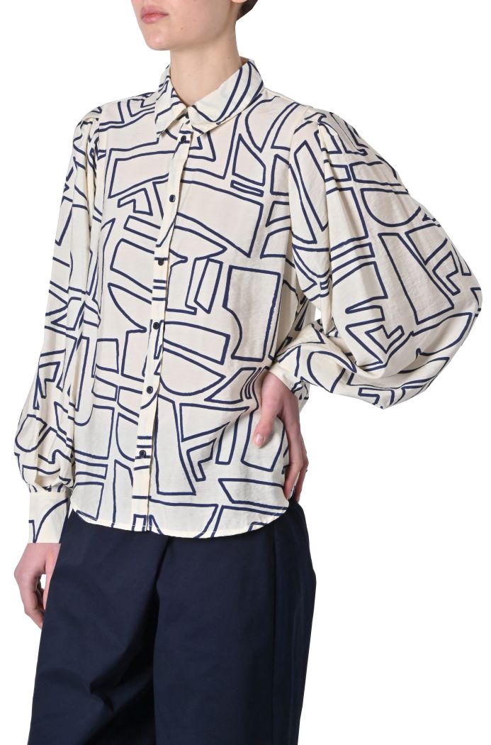 Camicia Yilia in viscosa stampata di B•young