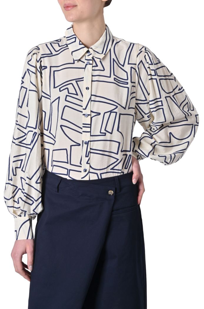 Camicia Yilia in viscosa stampata di B•young