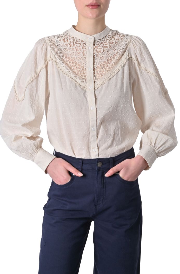 Camicia Zabrina in plumetis di Ichi