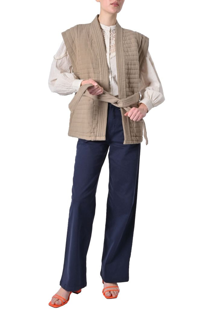 Gilet kimono Estino trapuntato di B•young