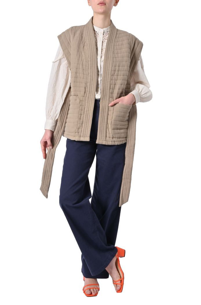 Gilet kimono Estino trapuntato di B•young