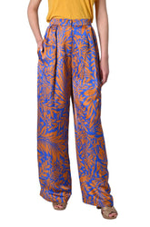 Pantalone Cleya misto lino stampato di Louizon