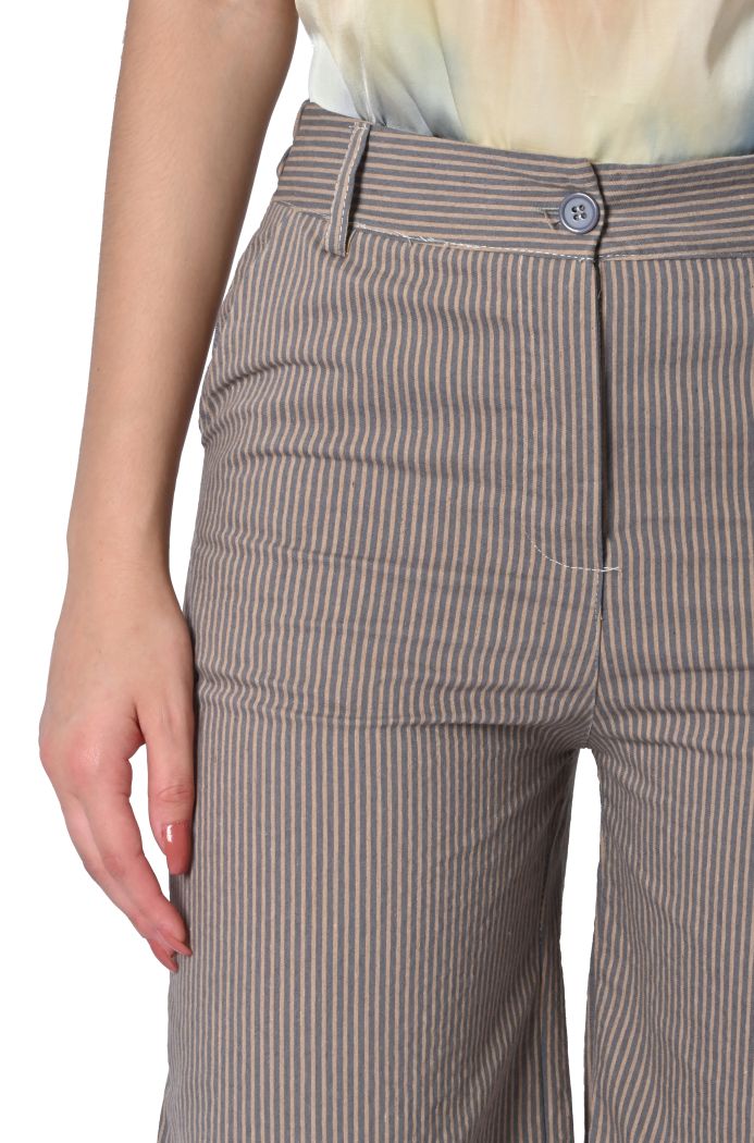 Pantalone lungo in cotone rigato di Sheare