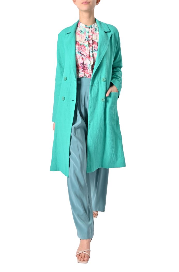 Pantalone Cupro palazzo con pinces di Shaere