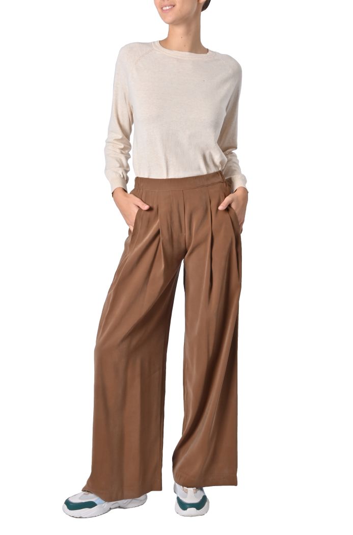 Pantalone fluido Cupro con pinces di Sheare