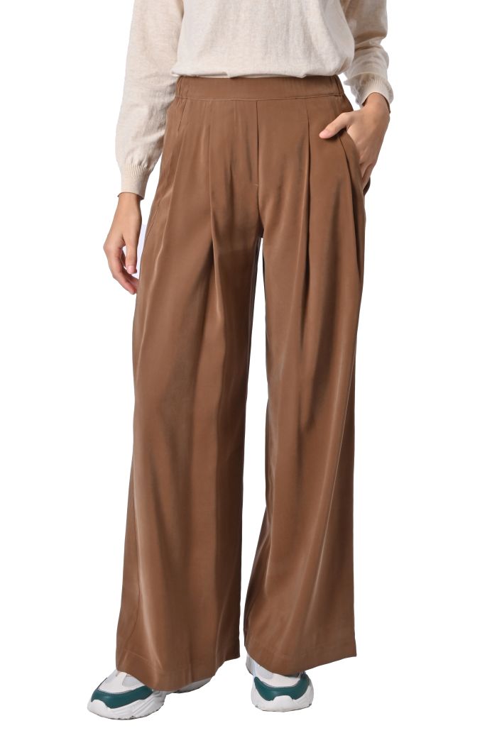 Pantalone fluido Cupro con pinces di Sheare