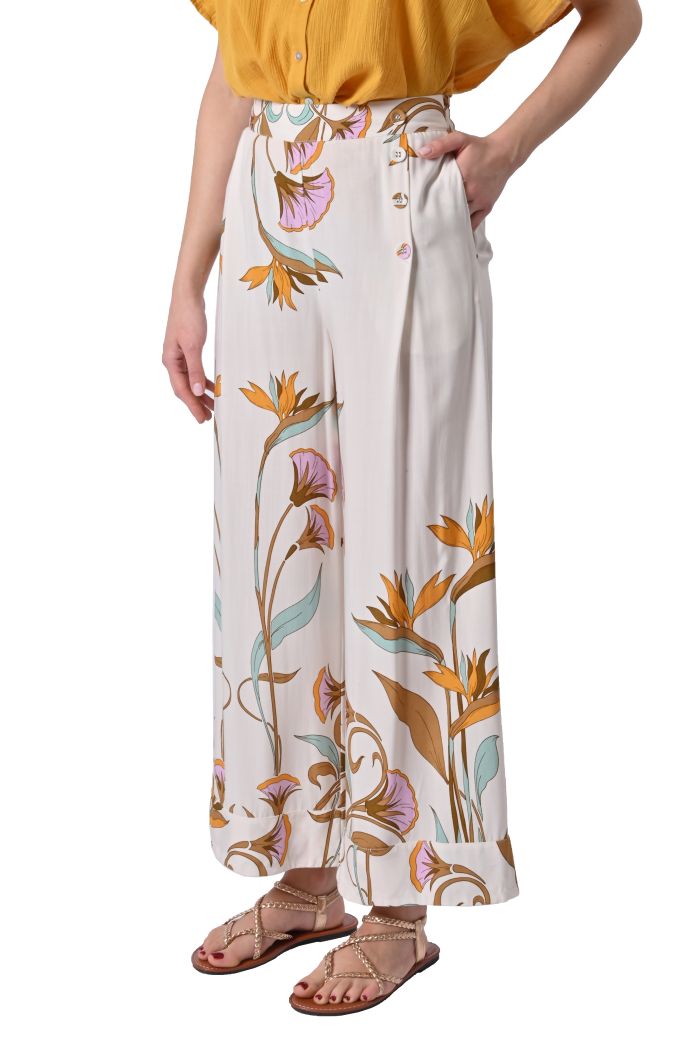 Pantalone Nynfea stampato di Orfeo