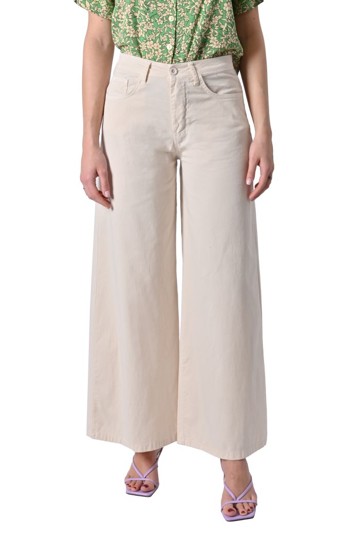 Pantalone Palazzo in cotone elasticizzato di Sheare
