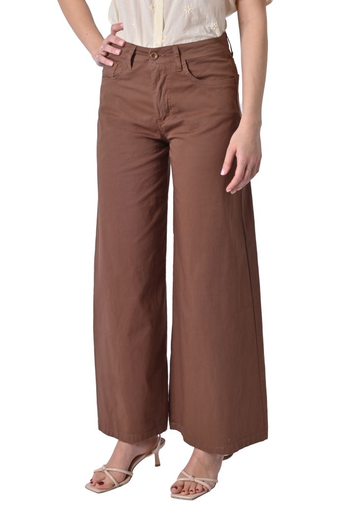 Pantalone Palazzo in cotone elasticizzato di Sheare