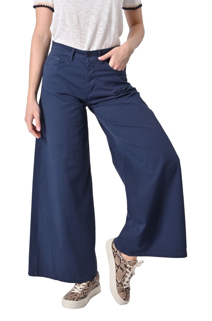 Pantalone Palazzo in cotone elasticizzato di Sheare
