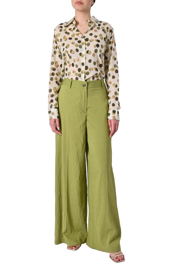 Pantalone palazzo Naxos misto lino di Sheare