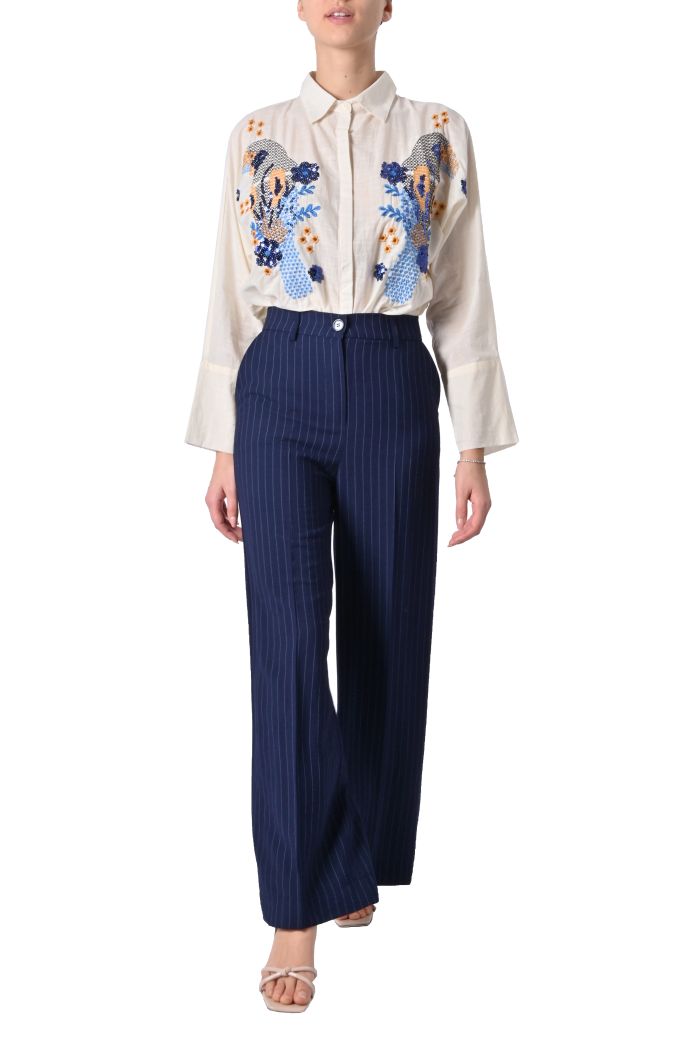 Pantalone Perlony a righe di An'ge