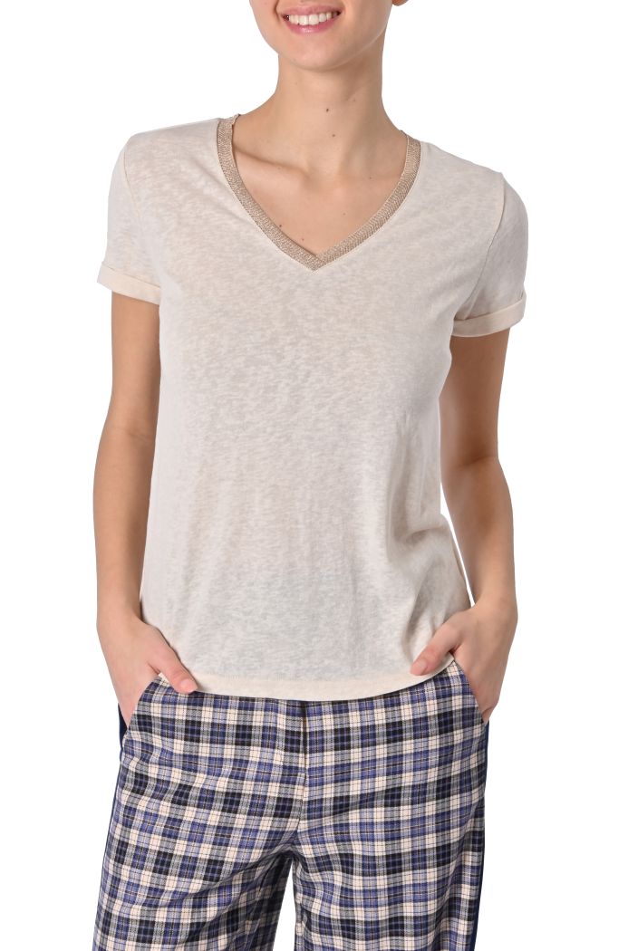 T-shirt Pepito scollo lurex di Grace & Mila