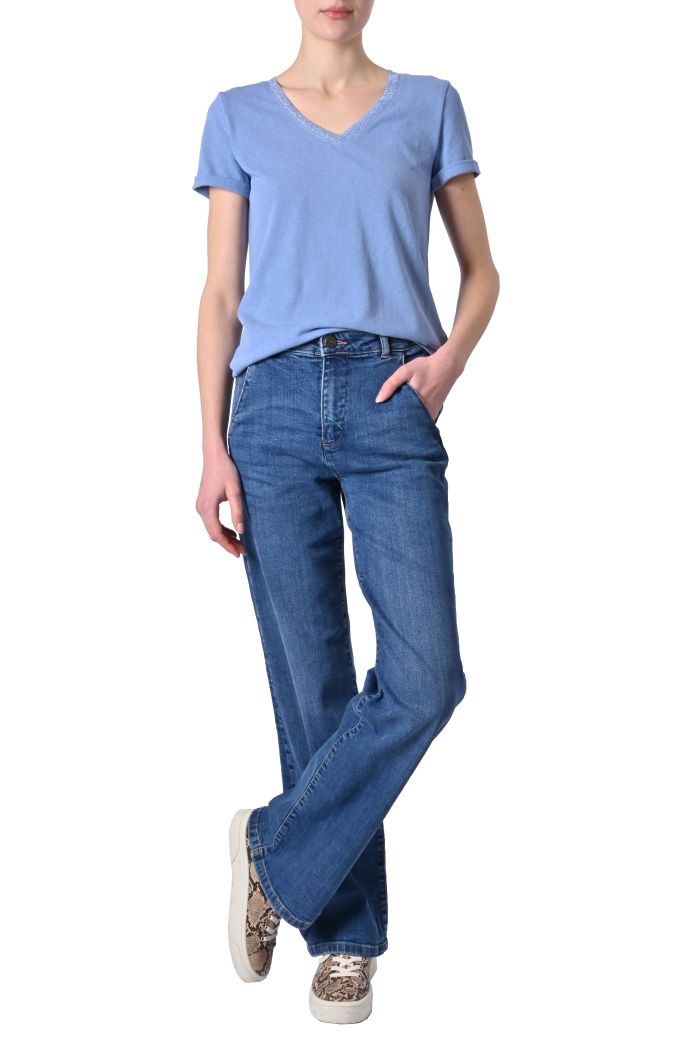 T-shirt Pepito scollo lurex di Grace & Mila