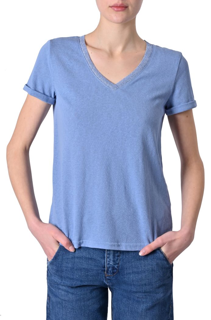 T-shirt Pepito scollo lurex di Grace & Mila