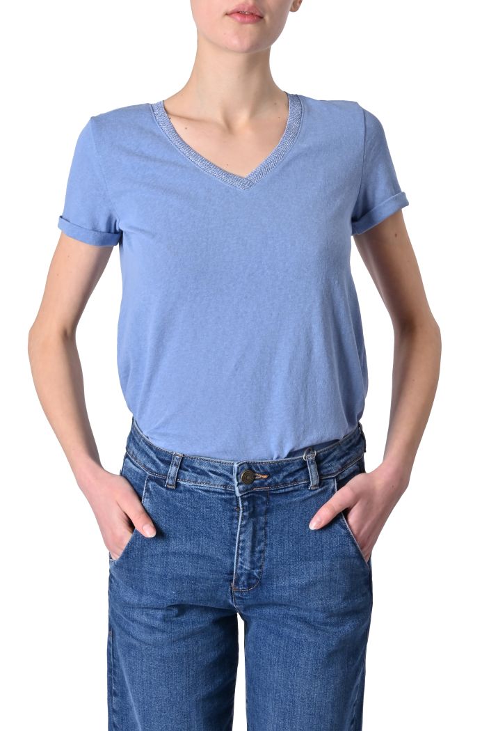 T-shirt Pepito scollo lurex di Grace & Mila