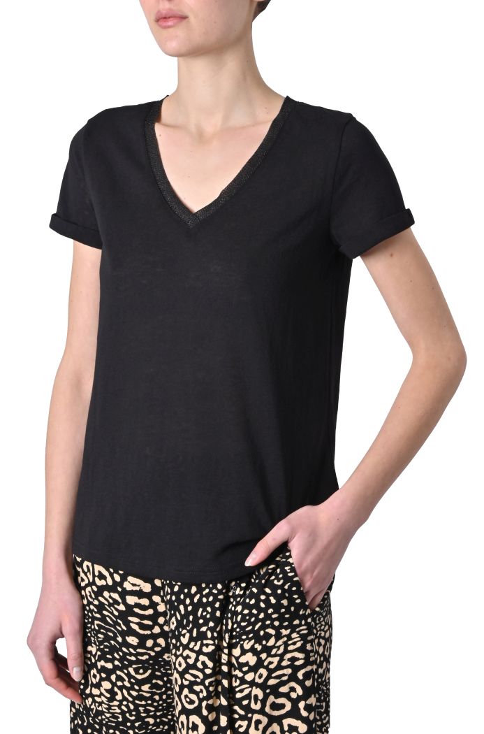 T-shirt Pepito scollo lurex di Grace & Mila