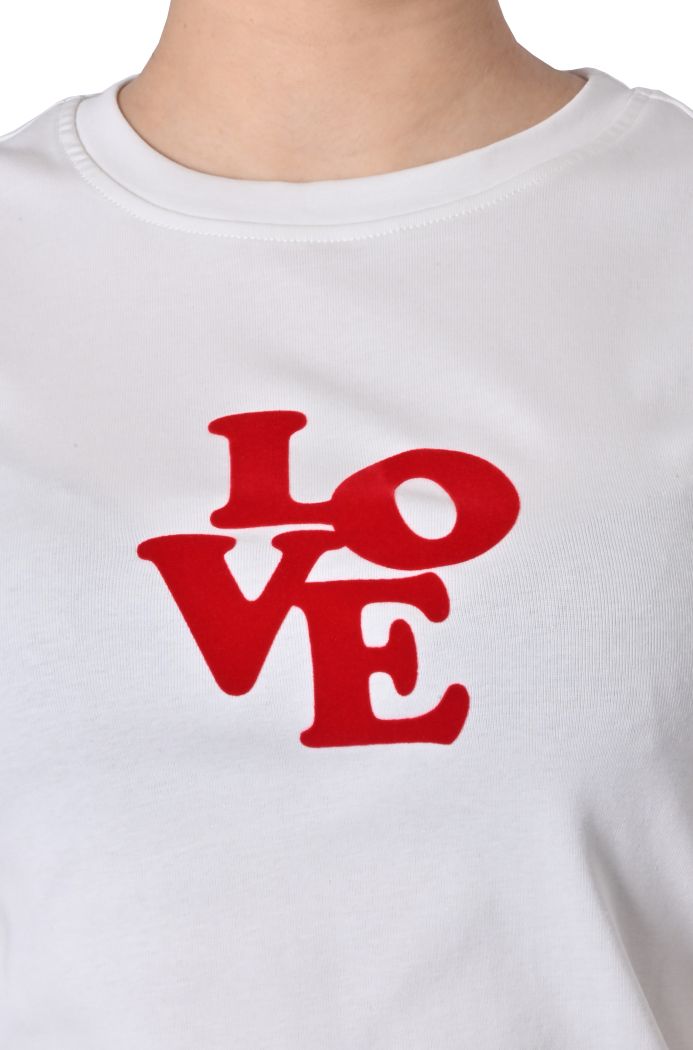 T-shirt Poussin stampa 'Love' di Grace & Mila