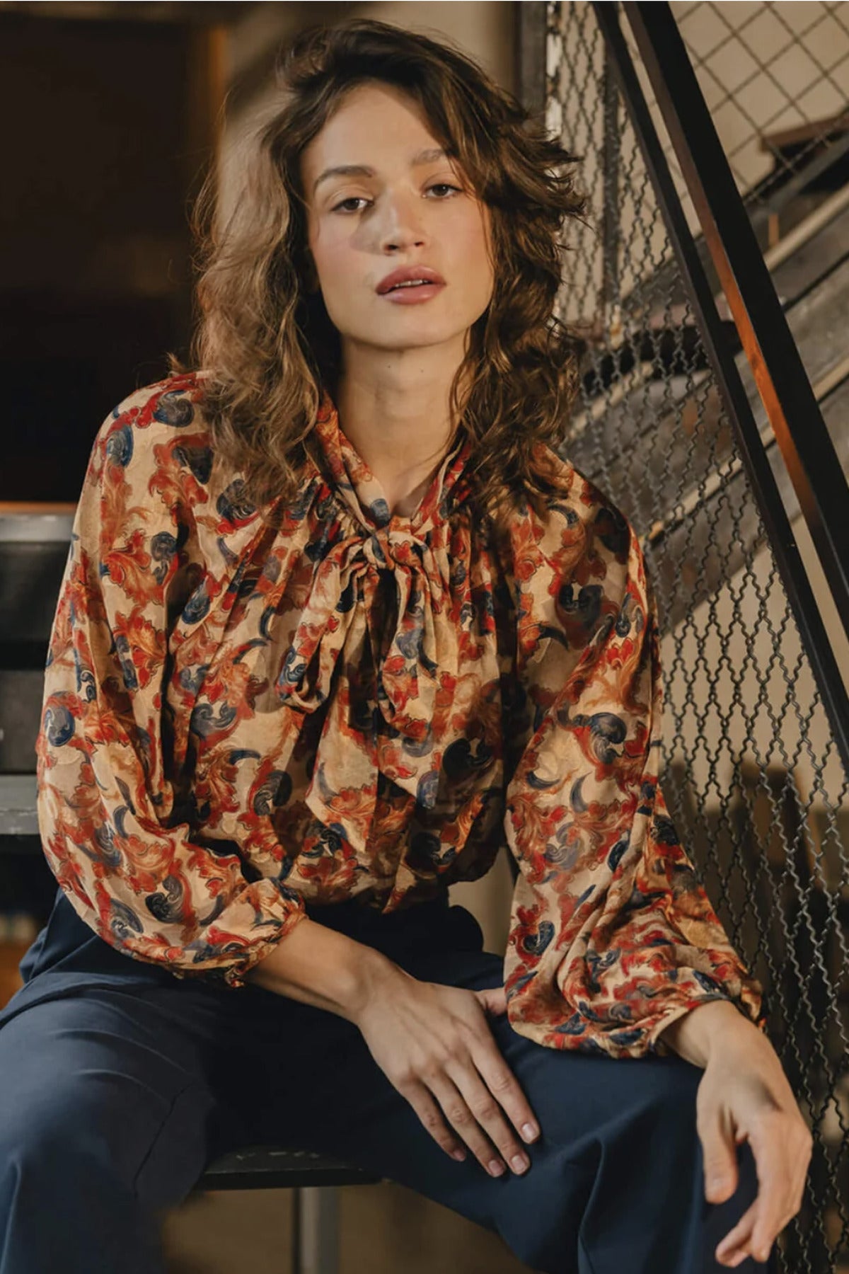 Traffic People Blusa Annie arancio