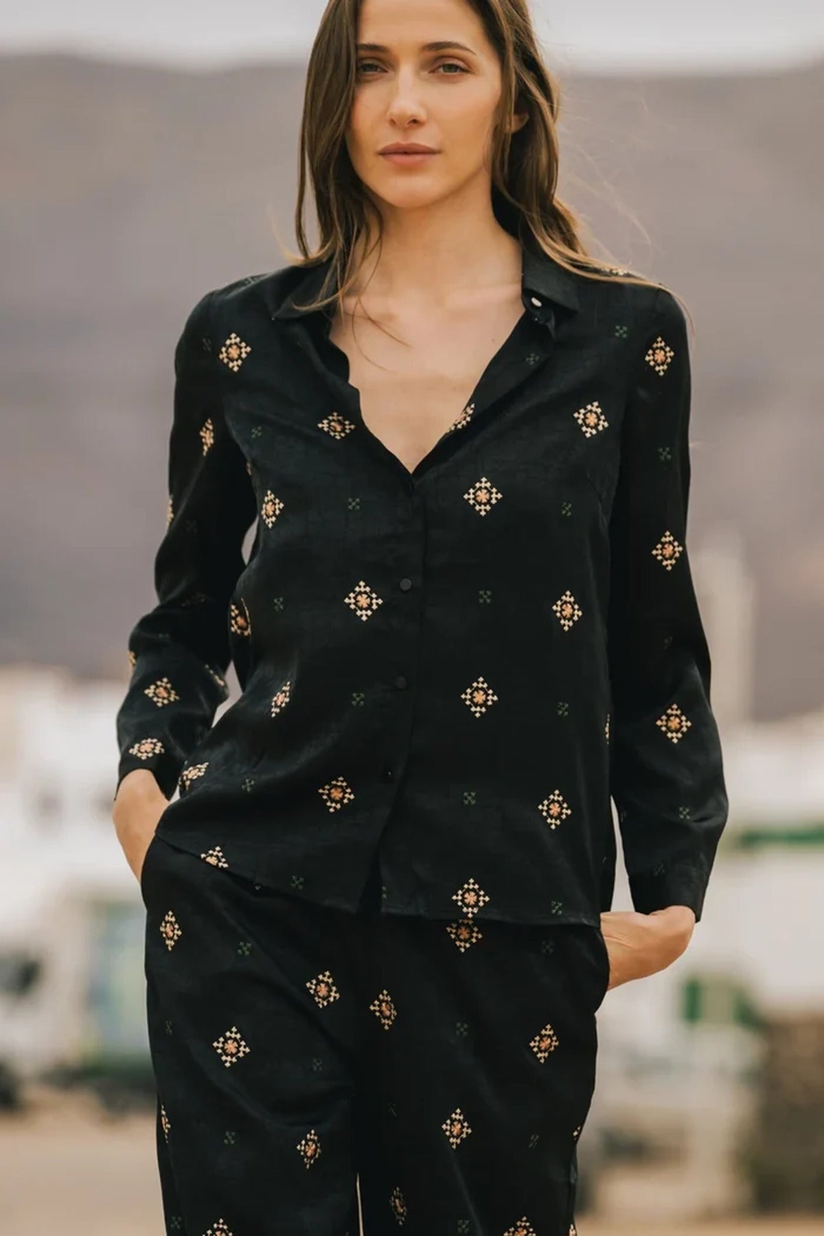 Traffic People Camicia Graft nero
