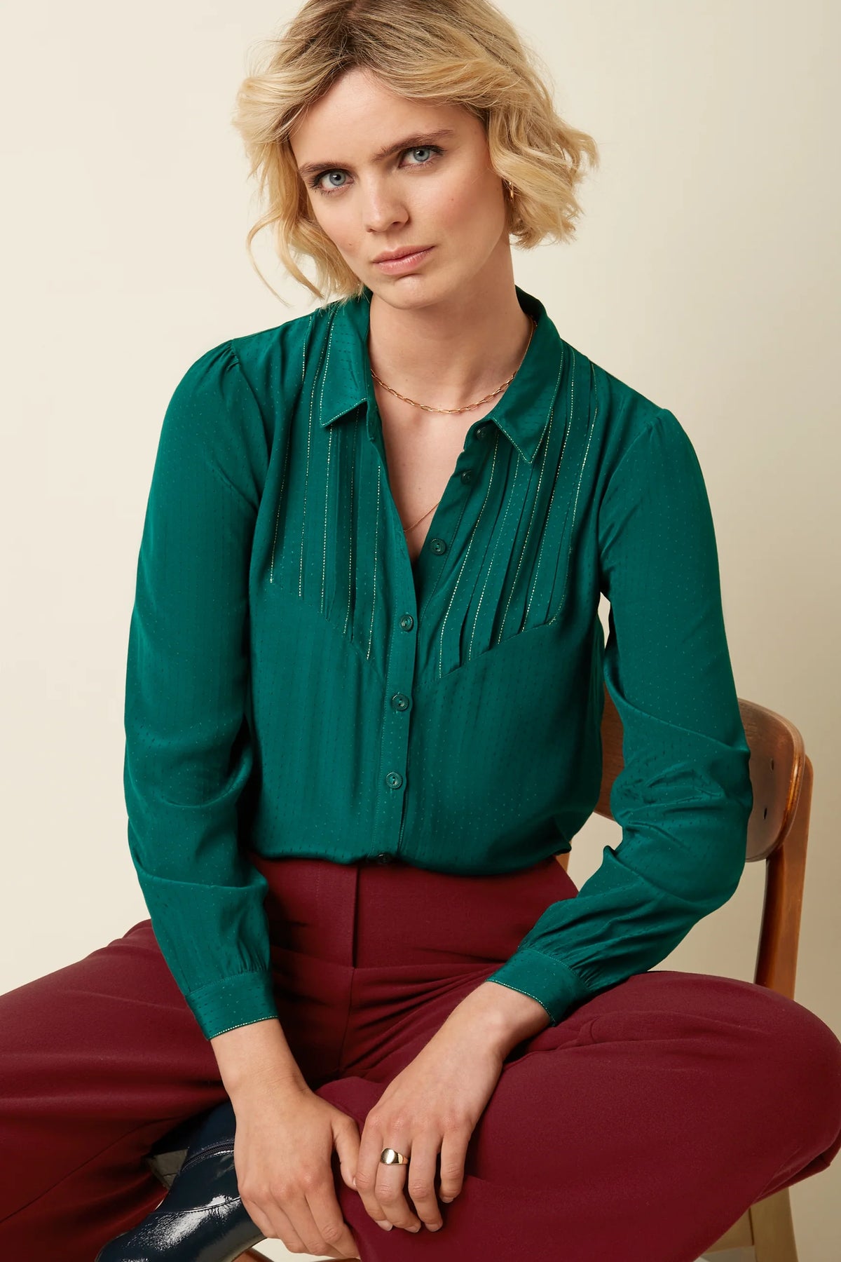 King Louie – Camicia Karen in viscosa naturale